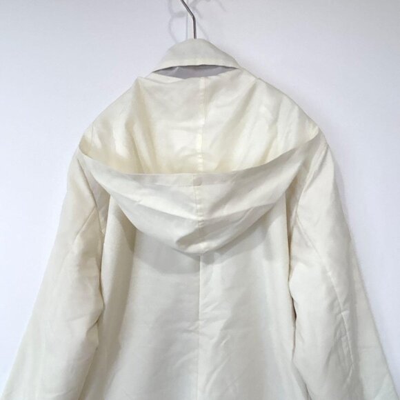 Caracroz Lightweight Trench Coat Ivory Size M - Picture 5 of 6